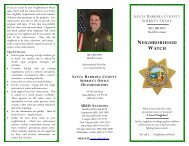 Neighborhood Watch - Santa Barbara County Sheriff's Department