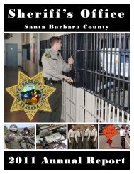 Annual Report 2011 - Santa Barbara County Sheriff's Department