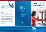 Keine Chance dem Schimmel - Selbsthilfe Bauverein eG