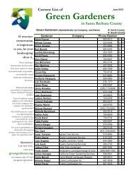 Current List of Green Gardeners - SBWater.org