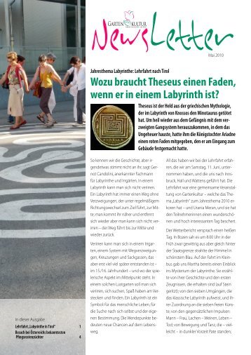 Wozu braucht Theseus einen Faden, wenn er in einem Labyrinth ist?