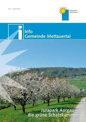 Info Gemeinde Mettauertal Jurapark Aargau – die grüne Schatzkammer