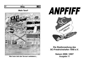 Die Stadionzeitung des SC-Friedrichshafen 1950 e.V. Saison 2006 ...