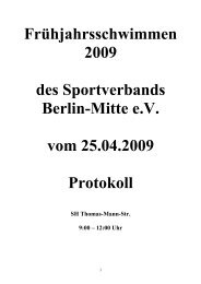 Ergebnisse - Schwimmclub Humboldt-UniversitÃ¤t zu Berlin eV