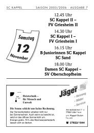 Aktuelles Sportheft - Sport Club Kappel am Rhein