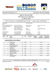 Ergebnisliste Sprint - SC Neubau e.V.