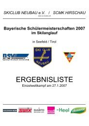 Ergebnisse Einzelrennen - SC Neubau e.V.