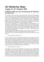 Ausgabe 33 vom 25. November 2005 - SC Norbertus