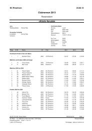 2013 Rangliste Clubrennen