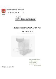 Rezultati ocenjevanja vin letnika 2012