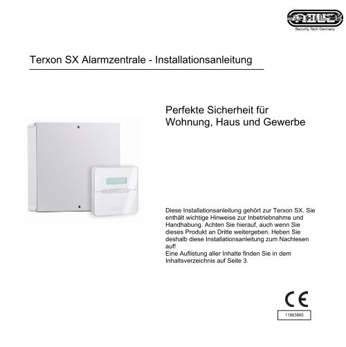 Terxon SX Alarmzentrale - Installationsanleitung Perfekte ... - Abus