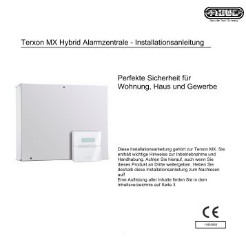 Terxon MX Hybrid Alarmzentrale - Installationsanleitung Perfekte ...