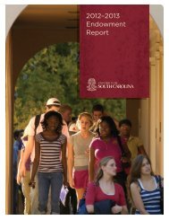 2012 Endowment Report - University of South Carolina