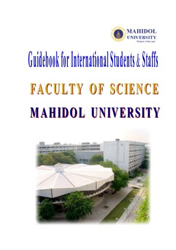Guidebook for International Students & Staffs - Mahidol University