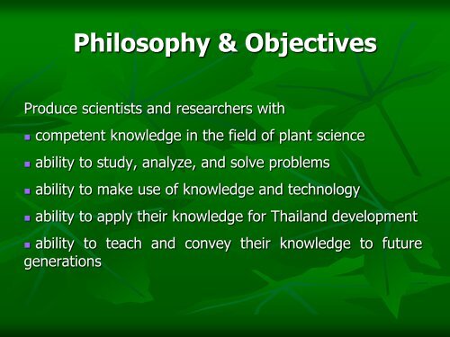 Plant Science - Mahidol University