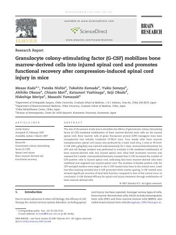 Granulocyte colony-stimulating factor (G-CSF ... - ResearchGate