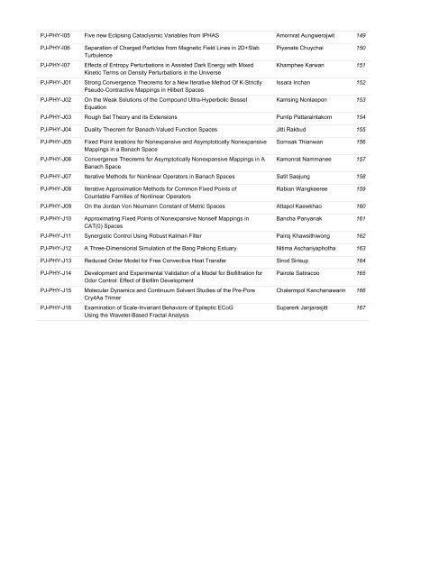 Poster Presentation. p. 279. - Mahidol University