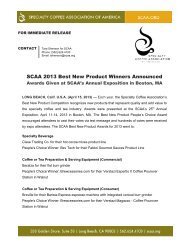 SCAA 2013 Best New Product Winners Announced Awards Given at ...