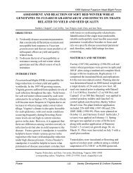 ASSESSMENT AND REACTION OF SOFT RED WINTER WHEAT GENOTYPES TO ...