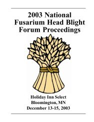 2003 National Fusarium Head Blight Forum Proceedings - U.S. Wheat ...