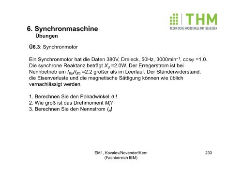 6. Synchronmaschine - IEM