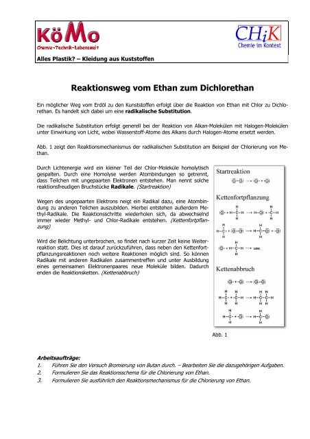 Arbeitsblatt und Versuch - Chik.die-sinis.de