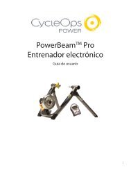 Parte 2: NavegaciÃƒÂ³n en el ordenador CycleOps PowerBeamTM Pro