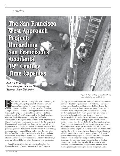 March 2004 - Society for California Archaeology