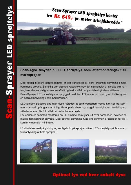 2011 Scan-Sprayer LED Sproejtelys - Scan-Agro