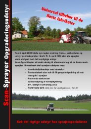 2009 Scan-Sprayer opgraderingsudstyr - Scan-Agro