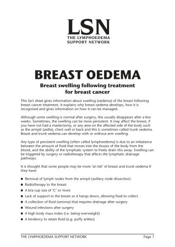 Breast Oedema A4 - SCAN