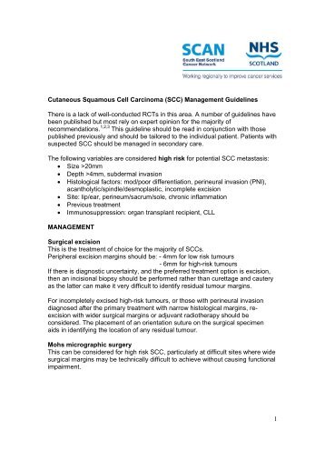 1 Cutaneous Squamous Cell Carcinoma (SCC ... - SCAN