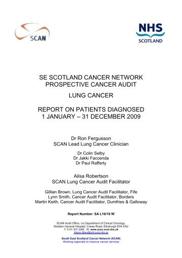 SCAN Comparative Lung Cancer Report 2009 SA_L_1610_W