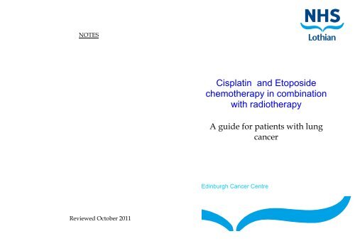 Cisplatin and Etoposide chemotherapy in combination with ... - SCAN