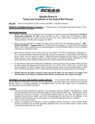 Regatta Phase III Terms and Conditions of the Sealed Bid Process