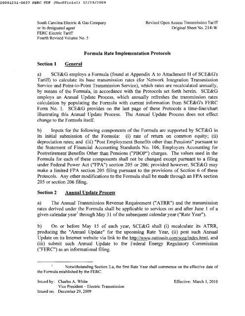 SCEG OATT Formula Transmission Rate Filing.pdf - SCANA ...