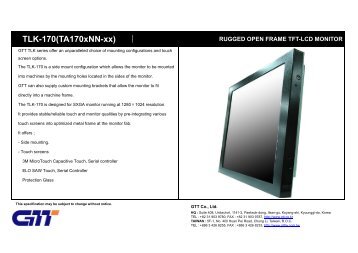 TLK-170(TA170xNN-xx) - Scancraft Display AB