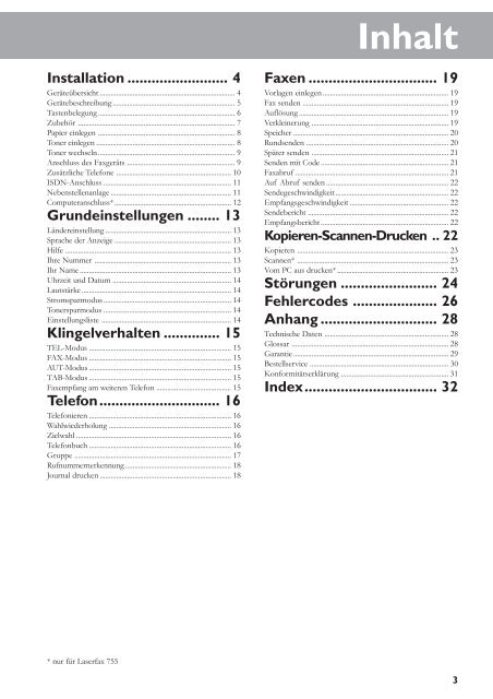 BDA Philips Laserfax 725/755 deutsch - Fax-Anleitung.de