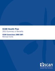 SCAN Connections (HMO SNP) - SCAN Health Plan