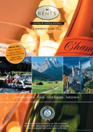 the complete itinerary... - Bents Bicycle and Walking Tours