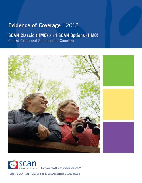Evidence of Coverage | 2013 - SCAN Health Plan