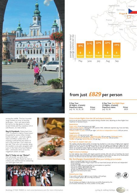 from just £859 per person - Bents Bicycle and Walking Tours