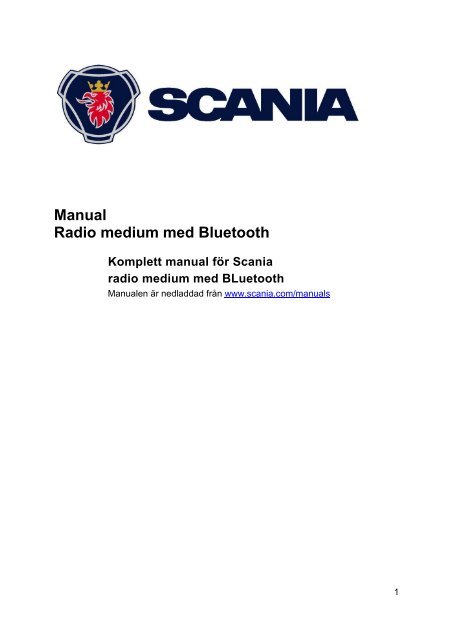 Manual Scania Radio