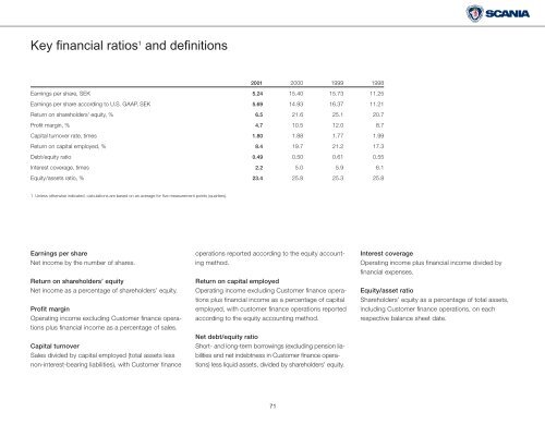 Scania annual report 2001