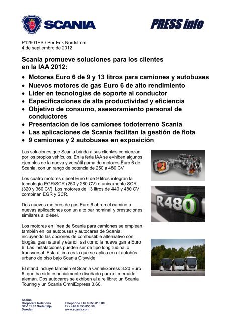 Scania press release