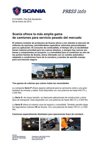 Scania press release