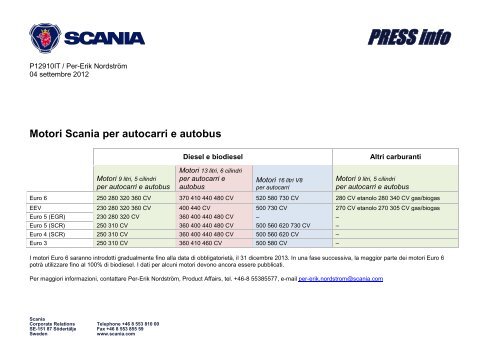 Scania press release