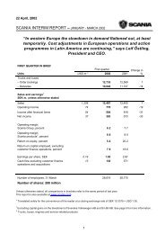 SCANIA INTERIM REPORT Ã¢Â€Â“ JANUARY - MARCH 2002 Ã¢Â€ÂœIn western ...