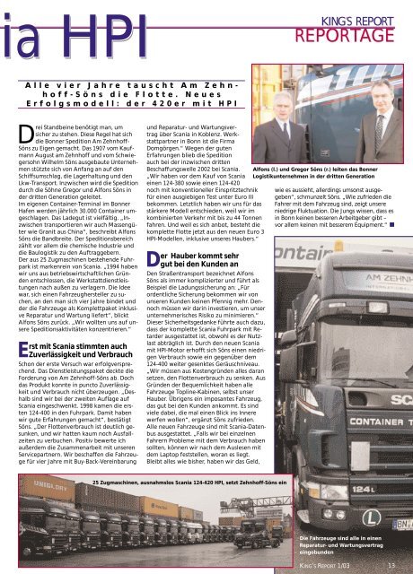 King's Report 2003-01 - Scania