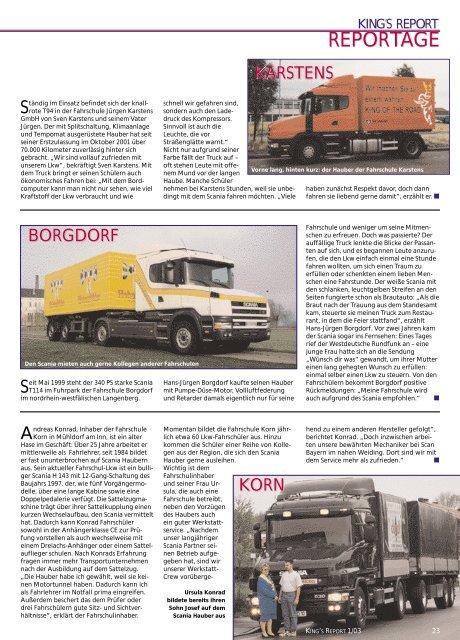 King's Report 2003-01 - Scania